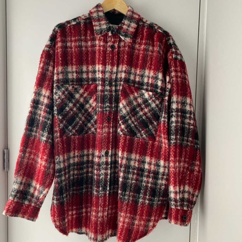 FAITH CONNEXION TWEED OVERSHIRT (Medium)